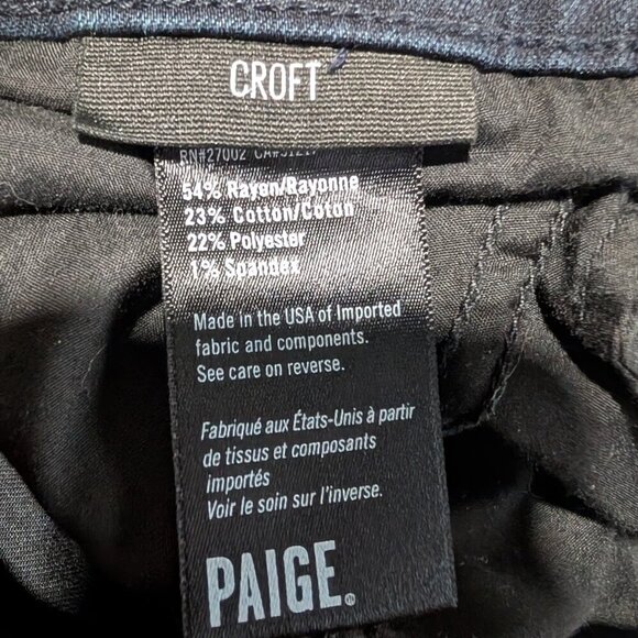 Paige | Croft Skinny Jean In Inkwell Dark Indigo - Picture 7 of 13